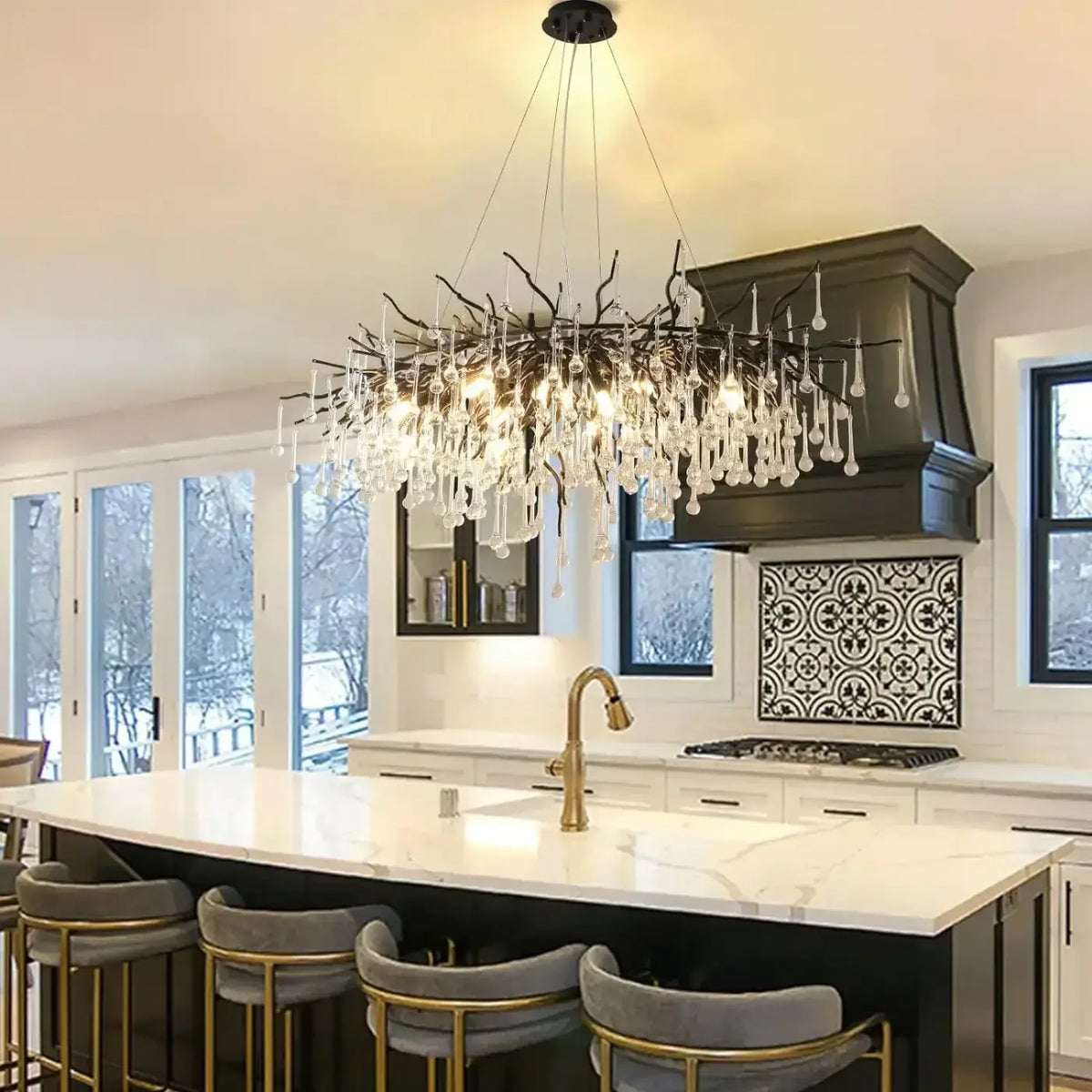 Lustre à Branches Noires – Desel