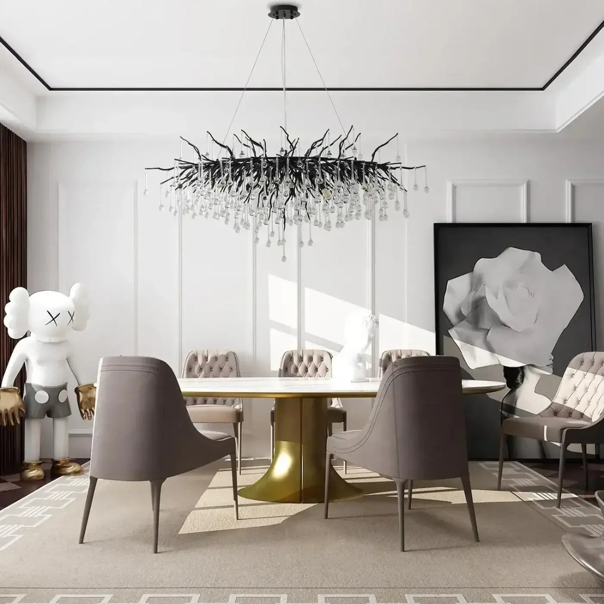 Lustre à Branches Noires – Desel