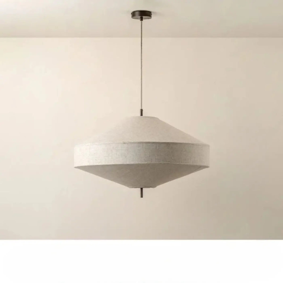 Suspension Japandi en Lin Naturel – Nivis