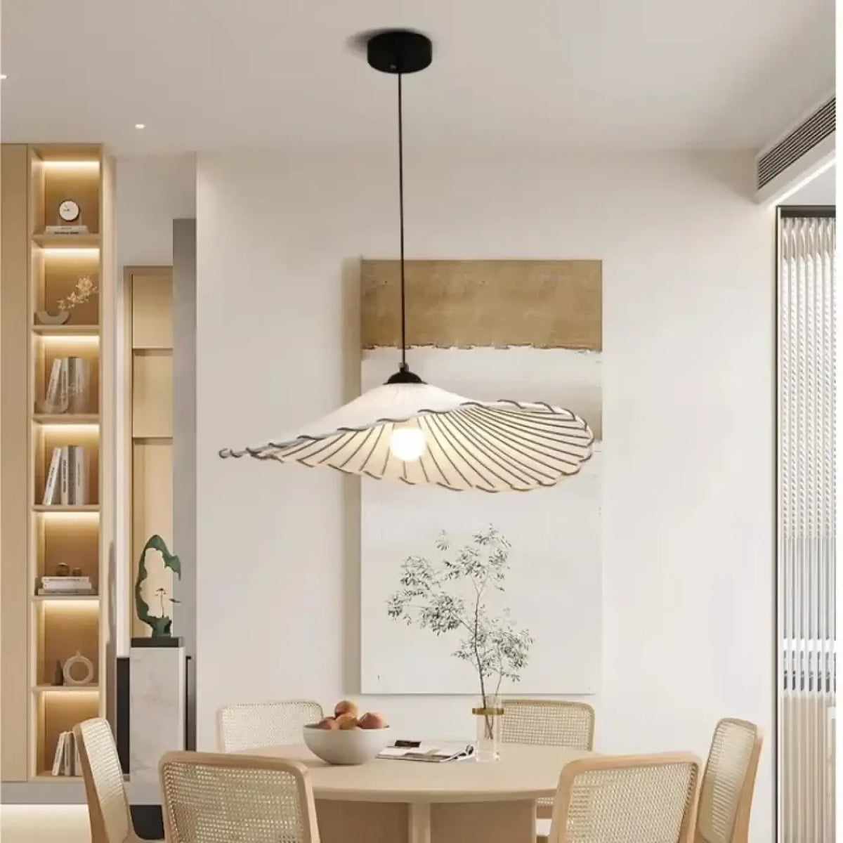 Suspension Japandi en Tissu Plissé – Bidane