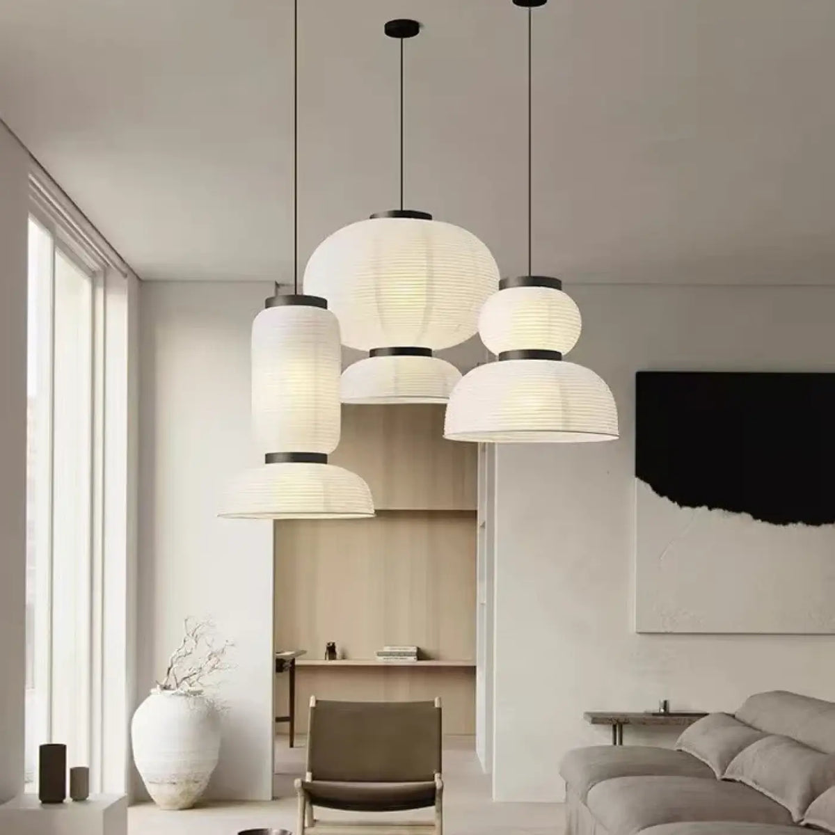 Suspension Japonaise en Papier Blanc – Fasia