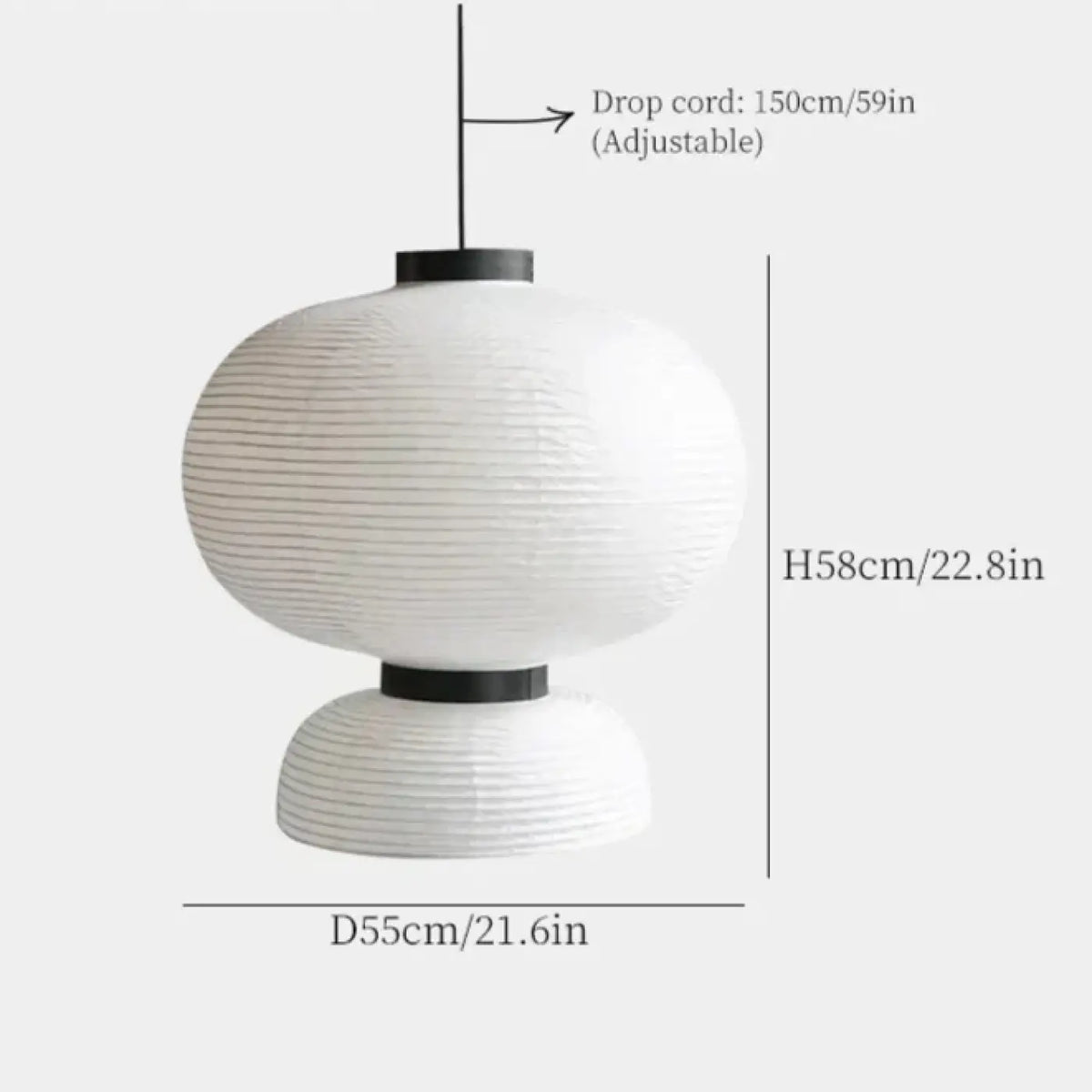 Suspension Japonaise en Papier Blanc – Fasia