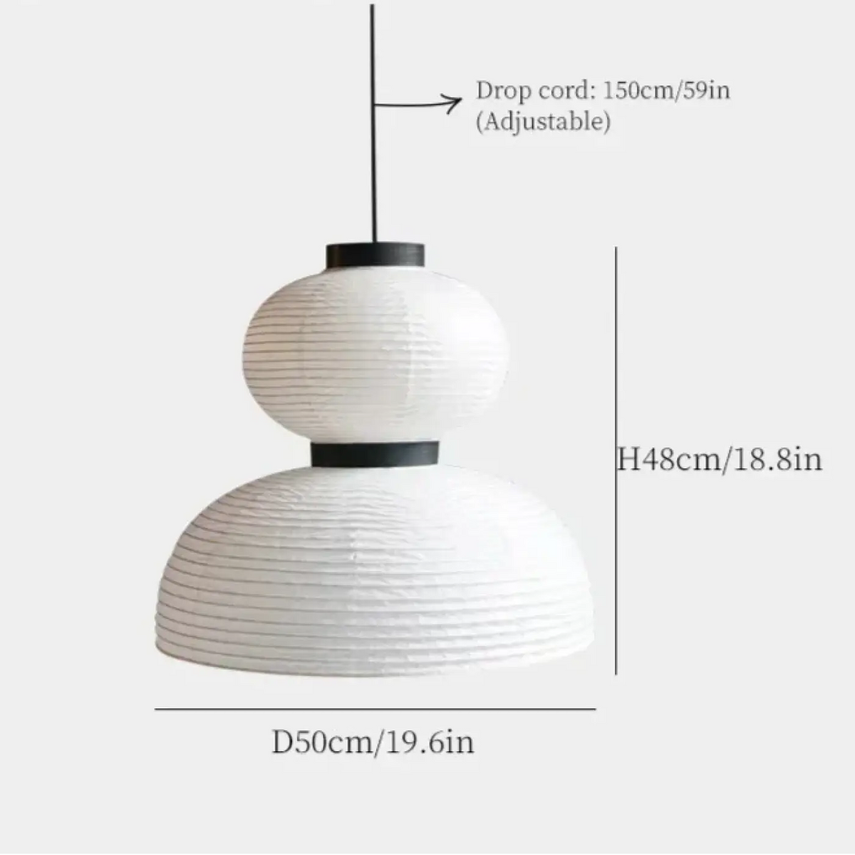 Suspension Japonaise en Papier Blanc – Fasia