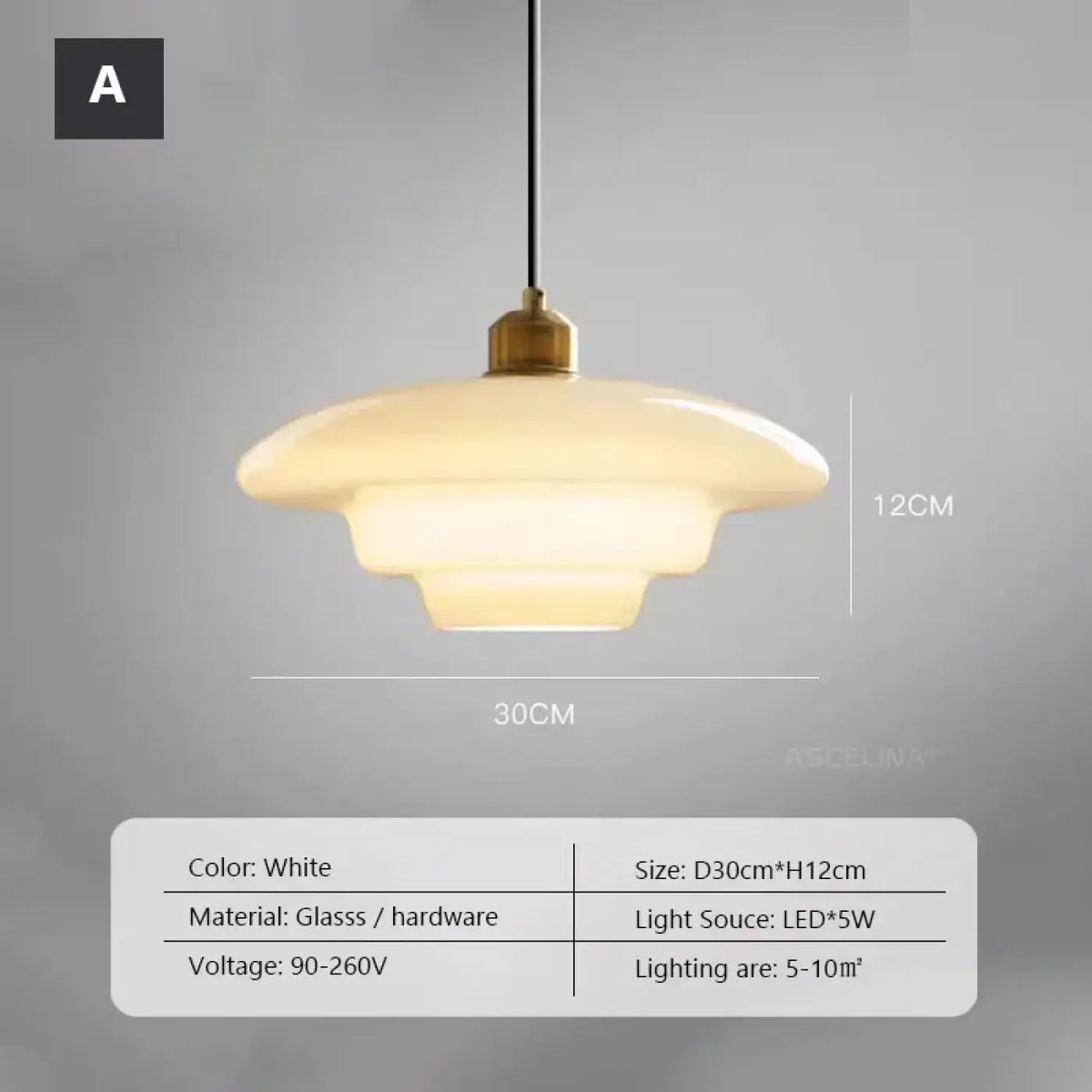 Suspension LED Blanche Épurée – Clénel