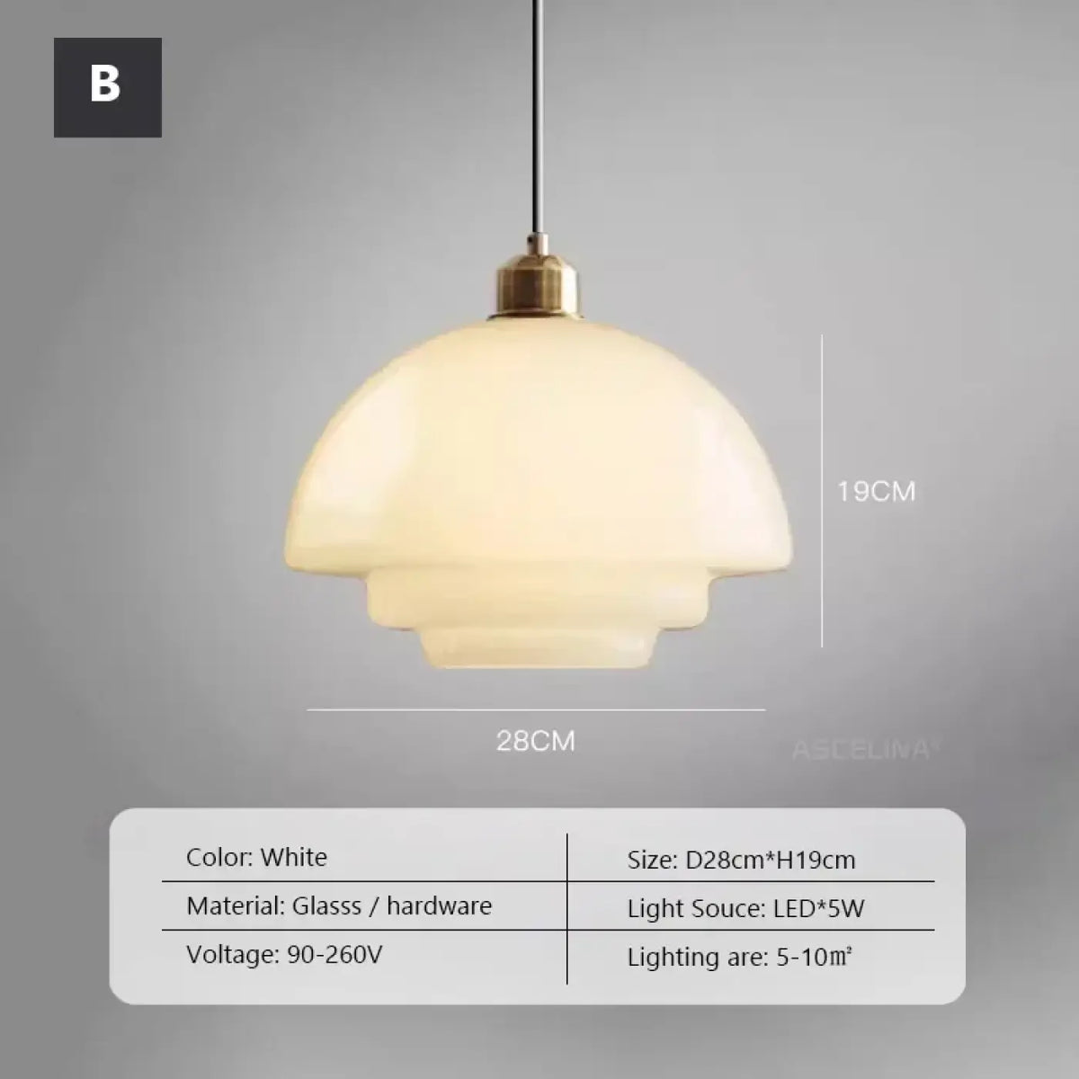 Suspension LED Blanche Épurée – Clénel