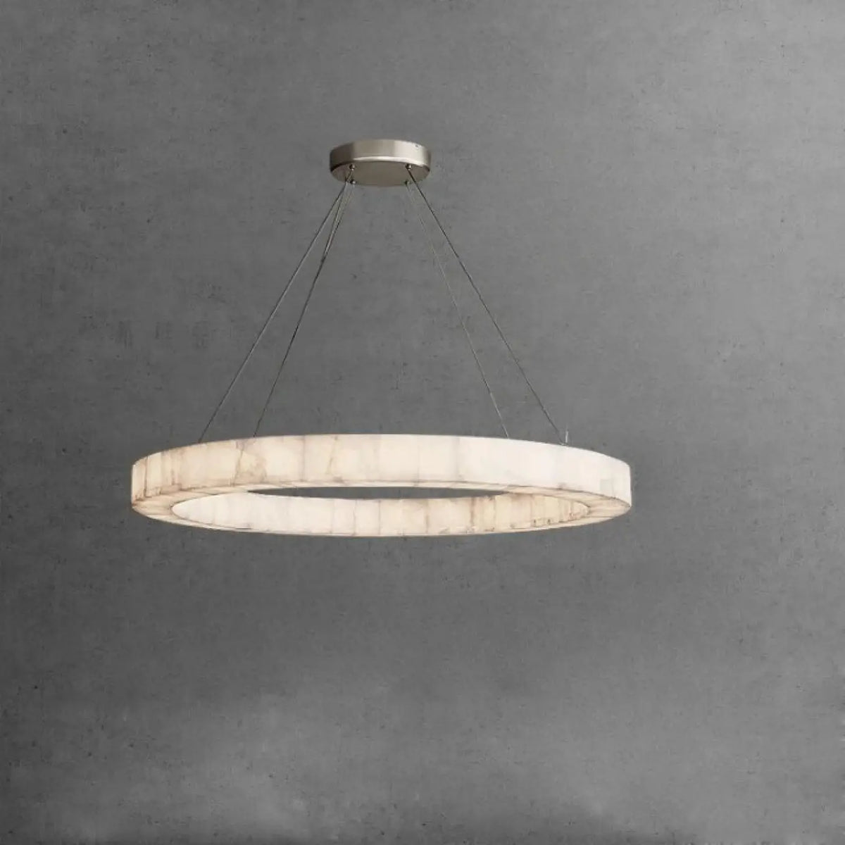 Suspension LED Circulaire Effet Marbre – Flodel