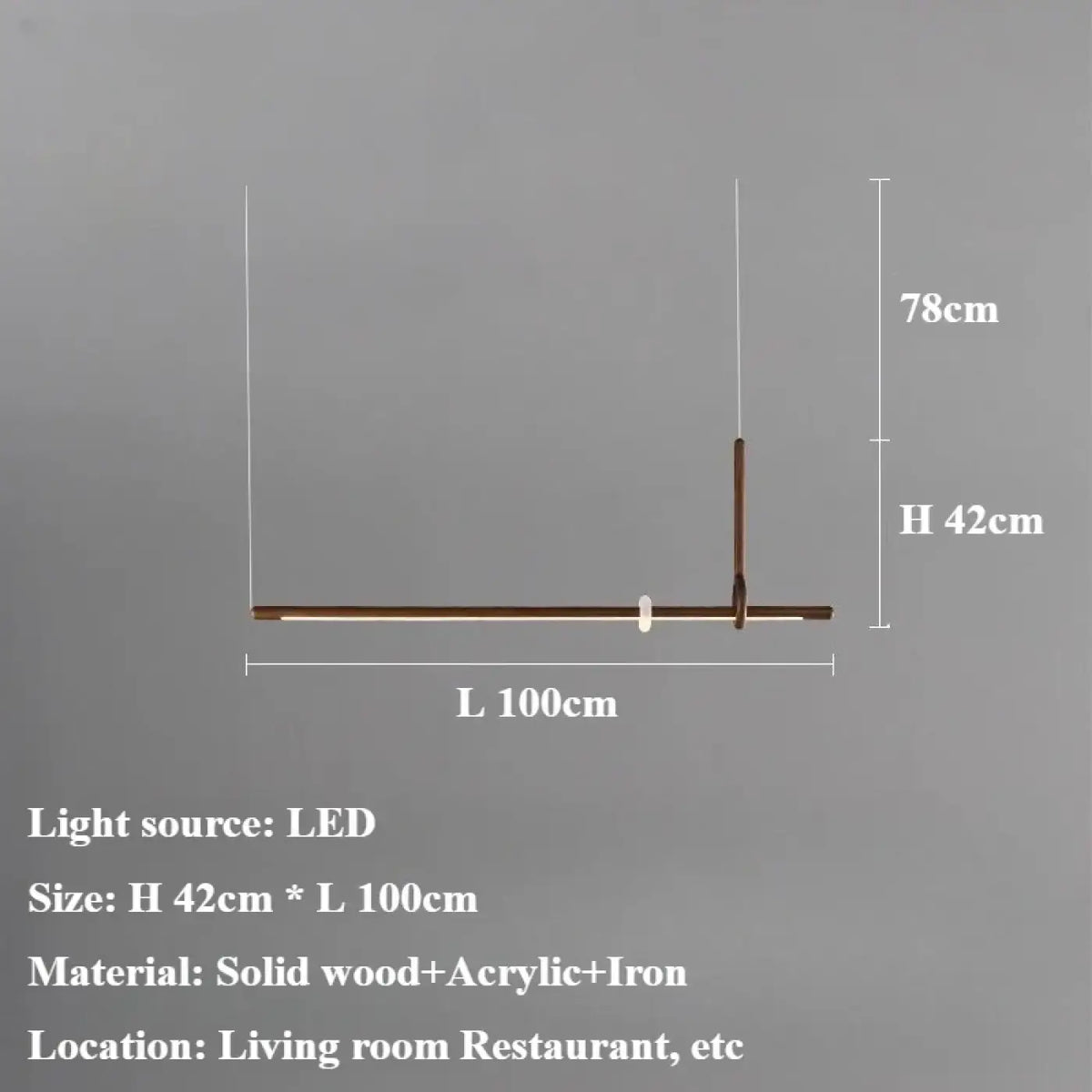 Suspension LED en Bois et Acrylique – Zorelle
