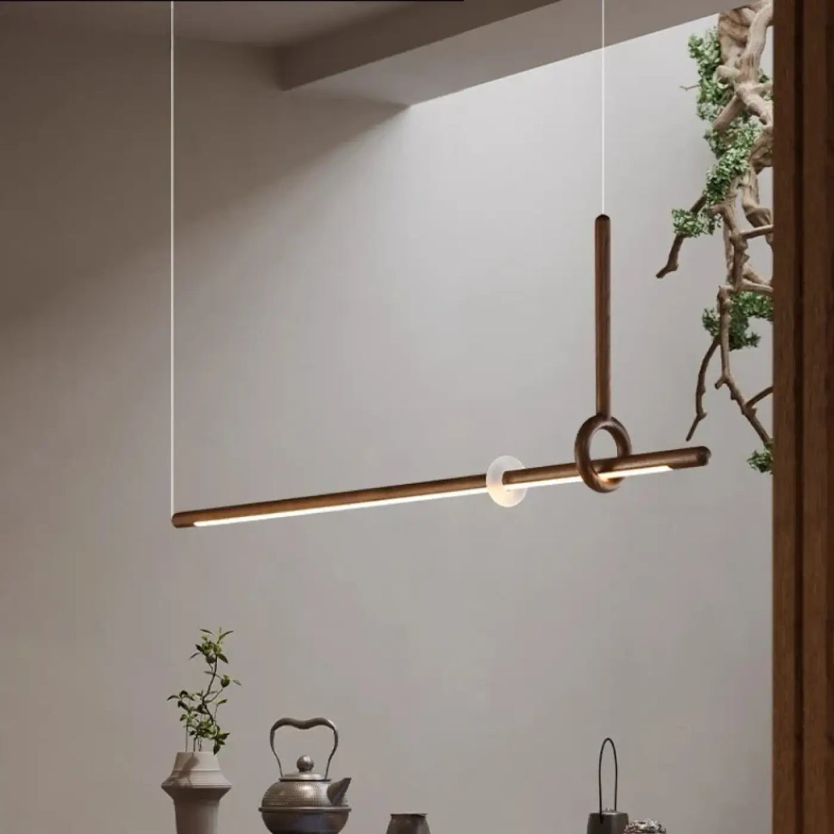 Suspension LED en Bois et Acrylique – Zorelle