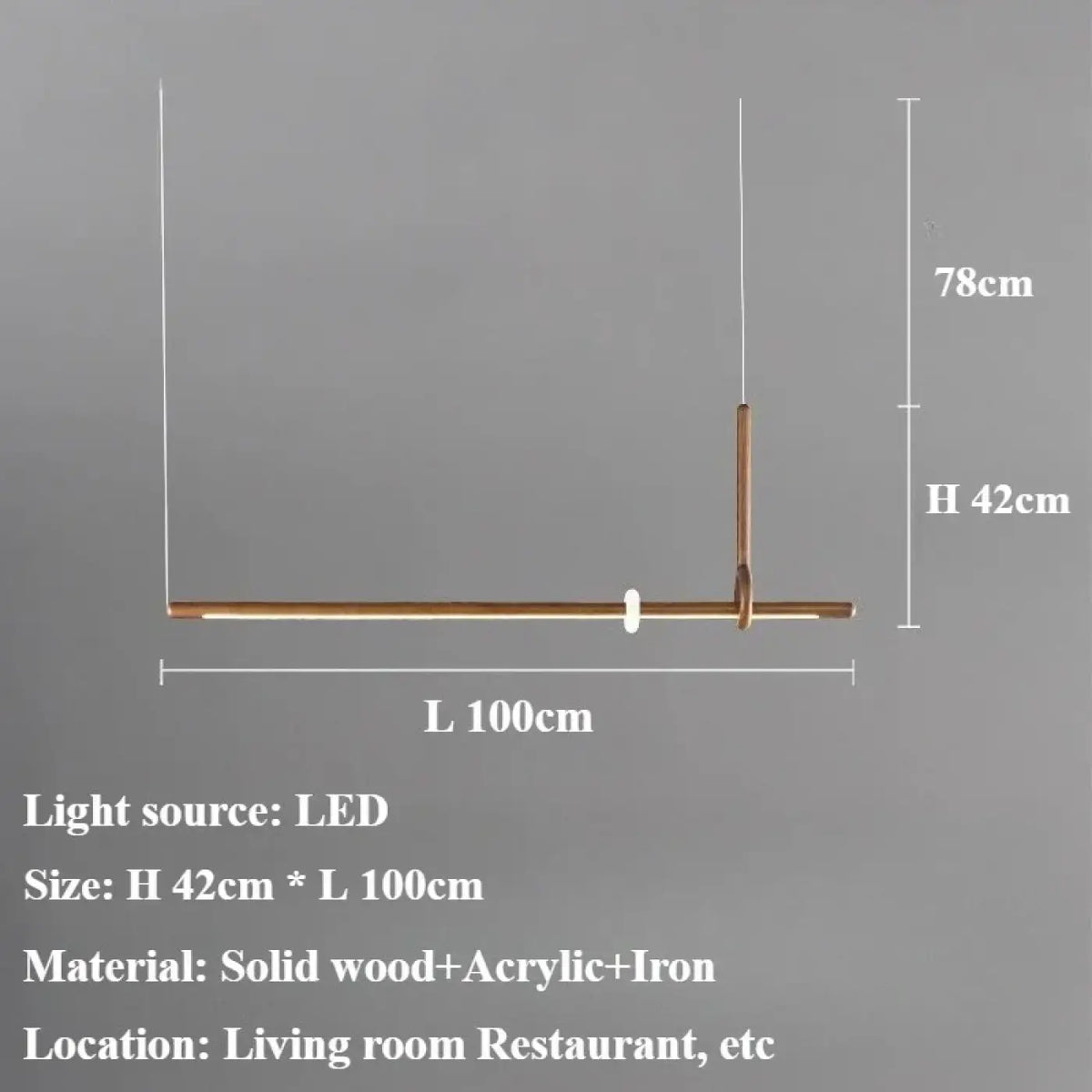 Suspension LED en Bois et Acrylique – Zorelle