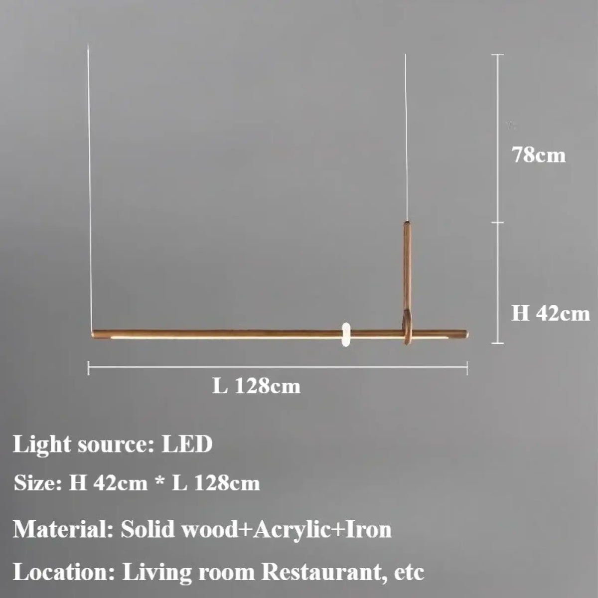 Suspension LED en Bois et Acrylique – Zorelle