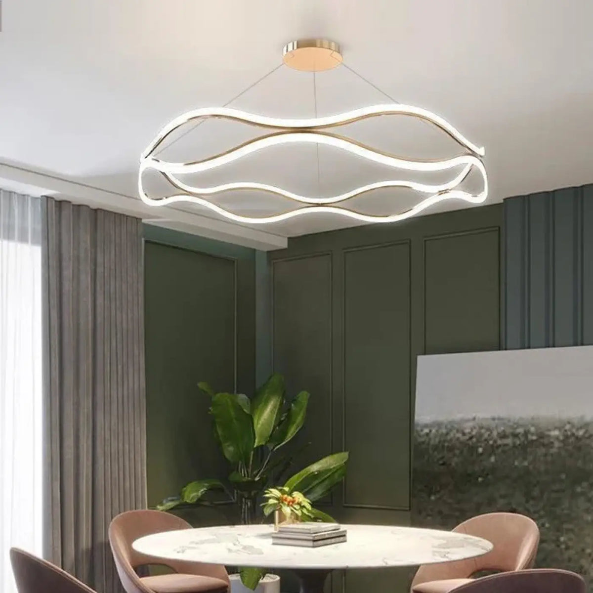 Suspension LED Ondulée Moderne – Somelle