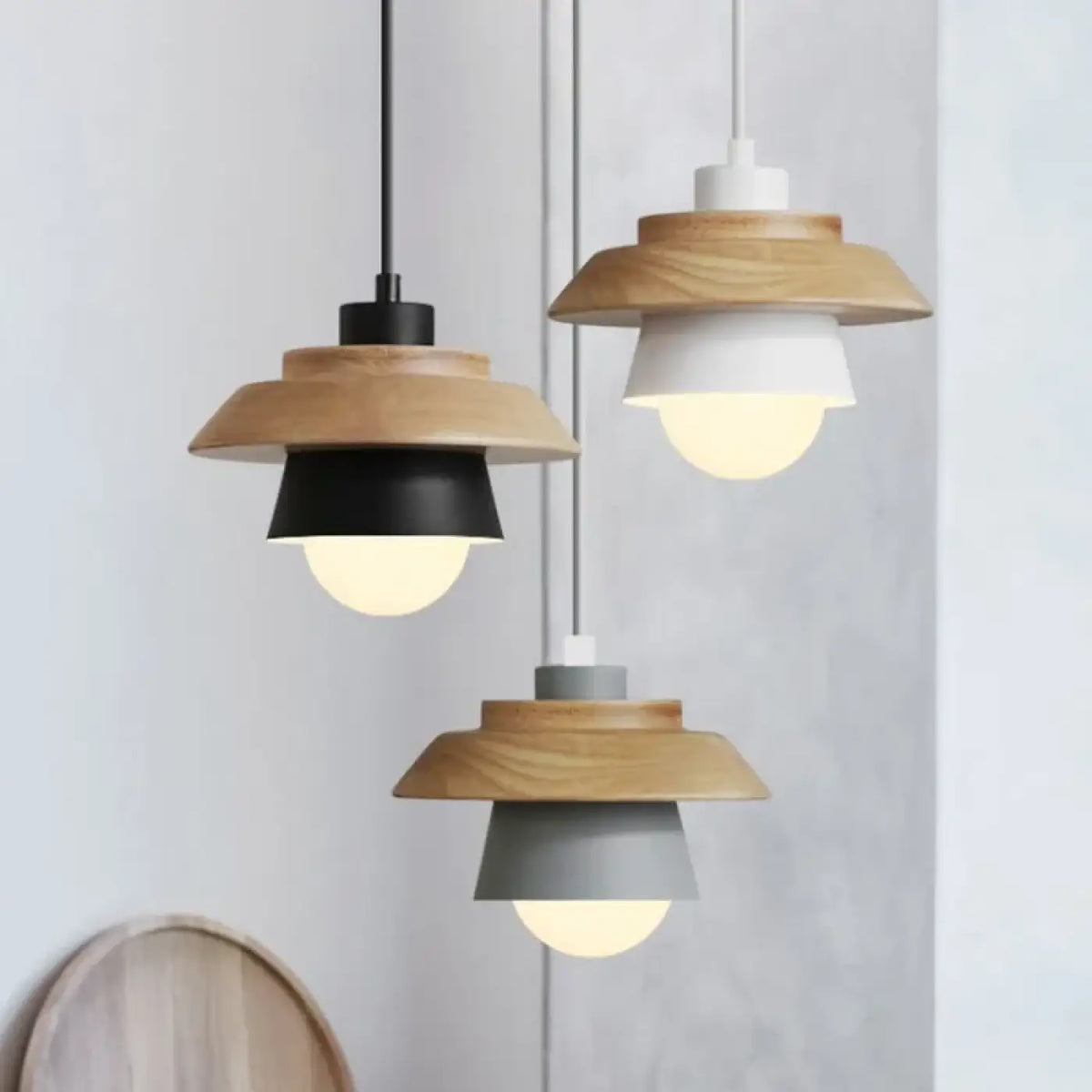 Suspension Macaron Bois et Aluminium – Miran