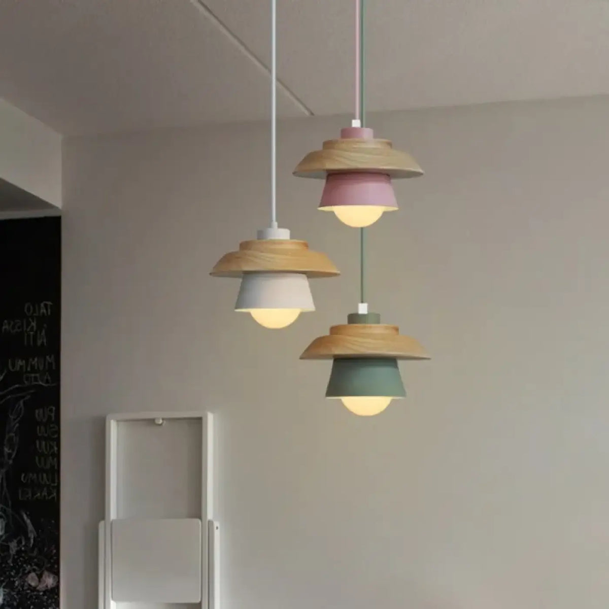 Suspension Macaron Bois et Aluminium – Miran