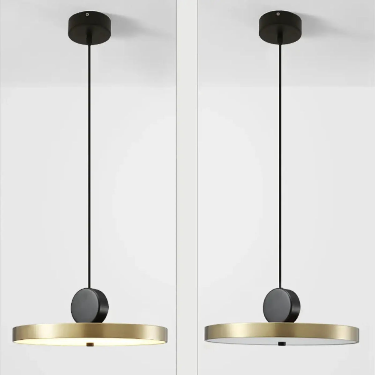 Suspension Minimaliste en Métal Doré – Sénel