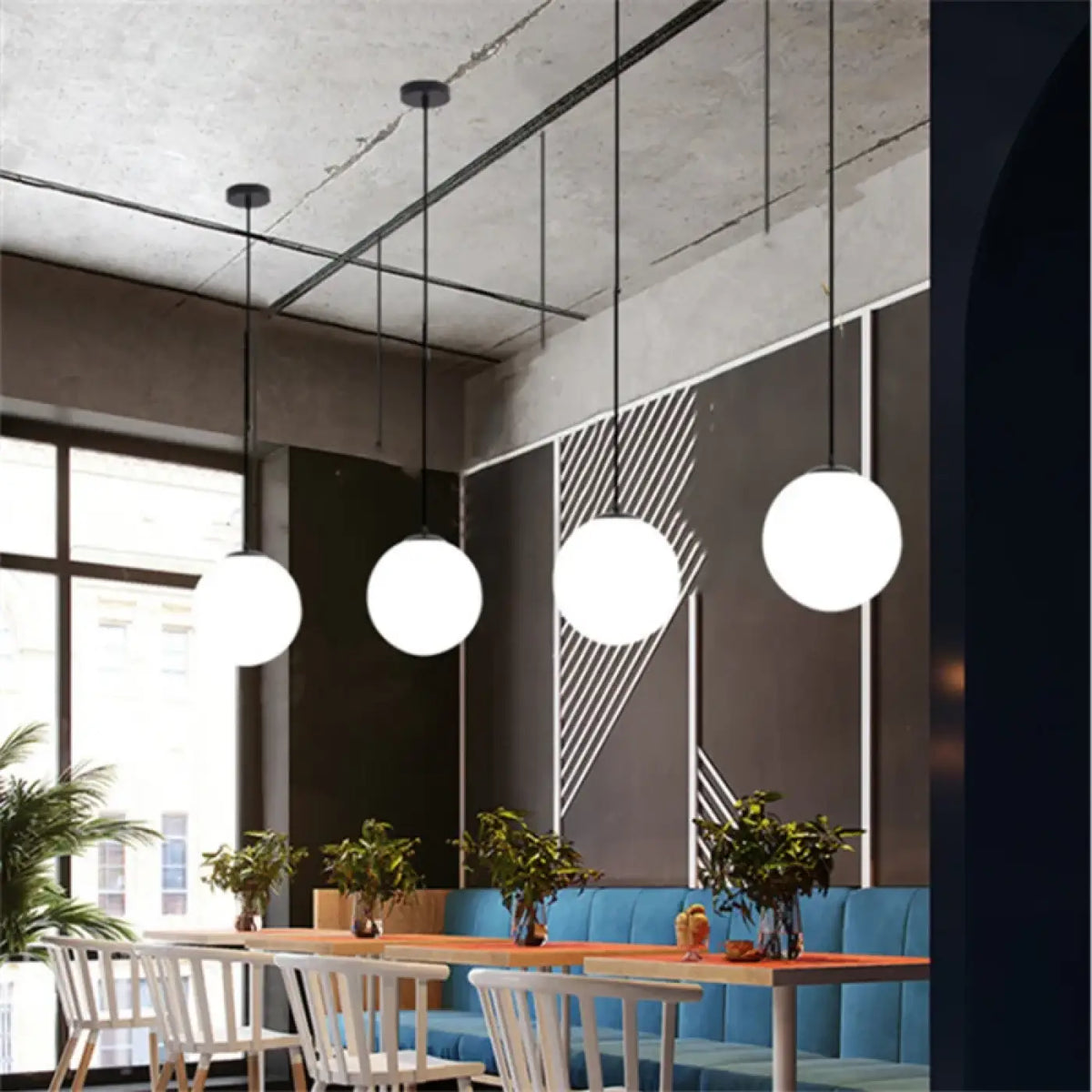 Suspension Grosse Boule Blanche – Voris