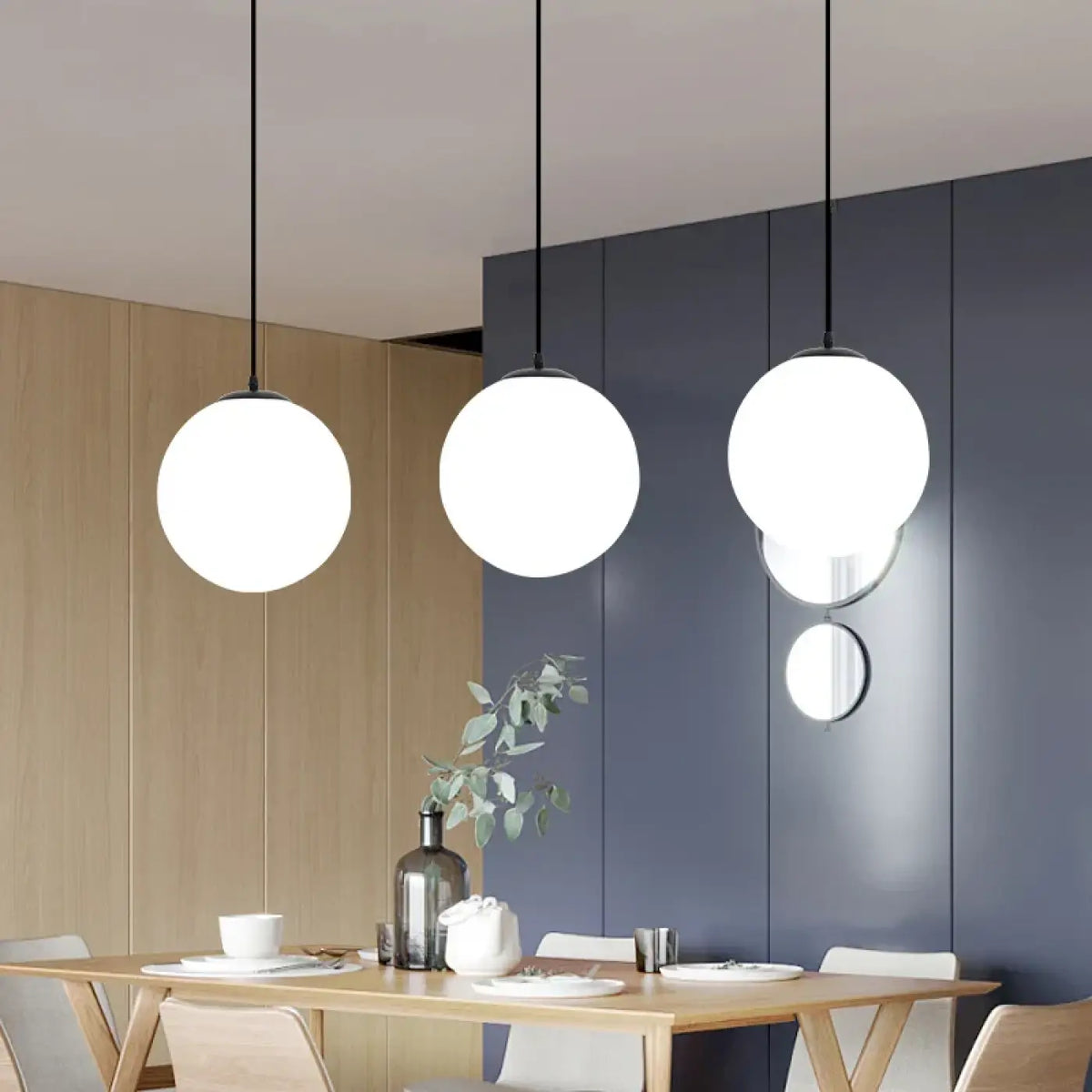 Suspension Grosse Boule Blanche – Voris