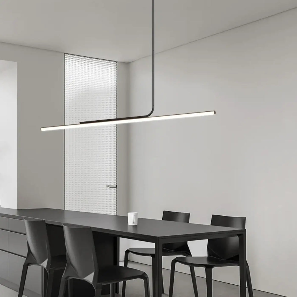 Suspension LED Noire Minimaliste – Zérette