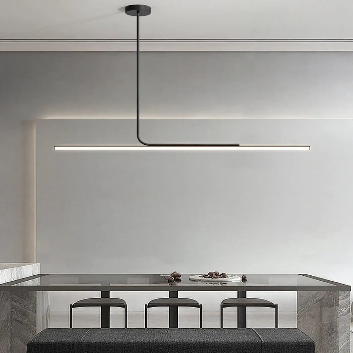 Suspension LED Noire Minimaliste – Zérette