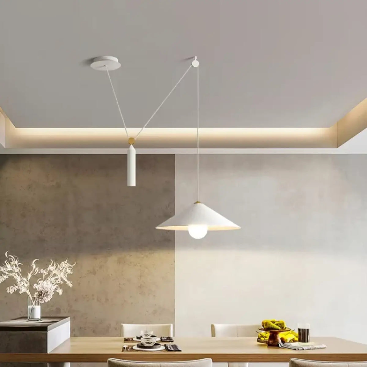 Suspension Minimaliste à Câble Déporté – Zovan