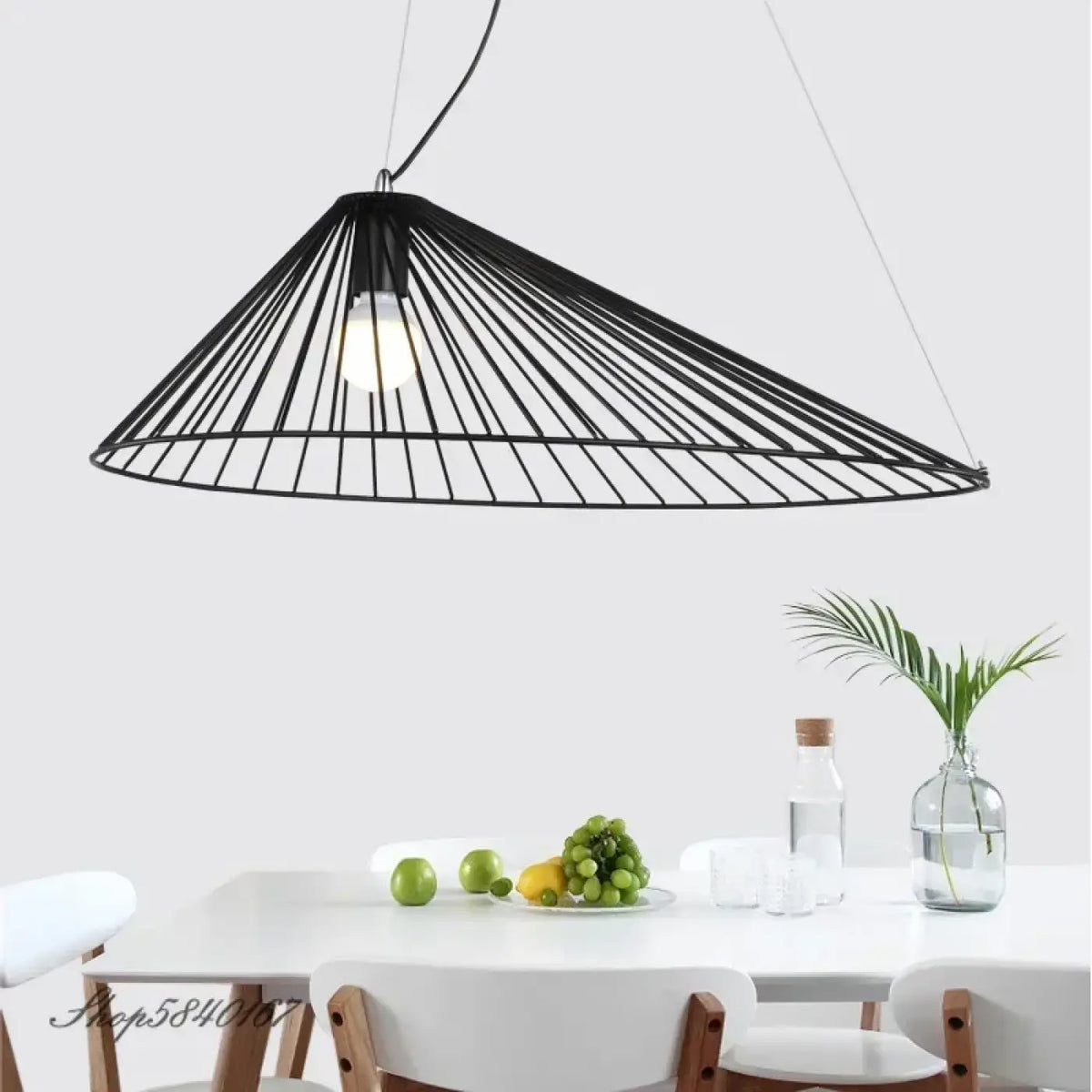 Suspension Conique en Métal Noir – Brole