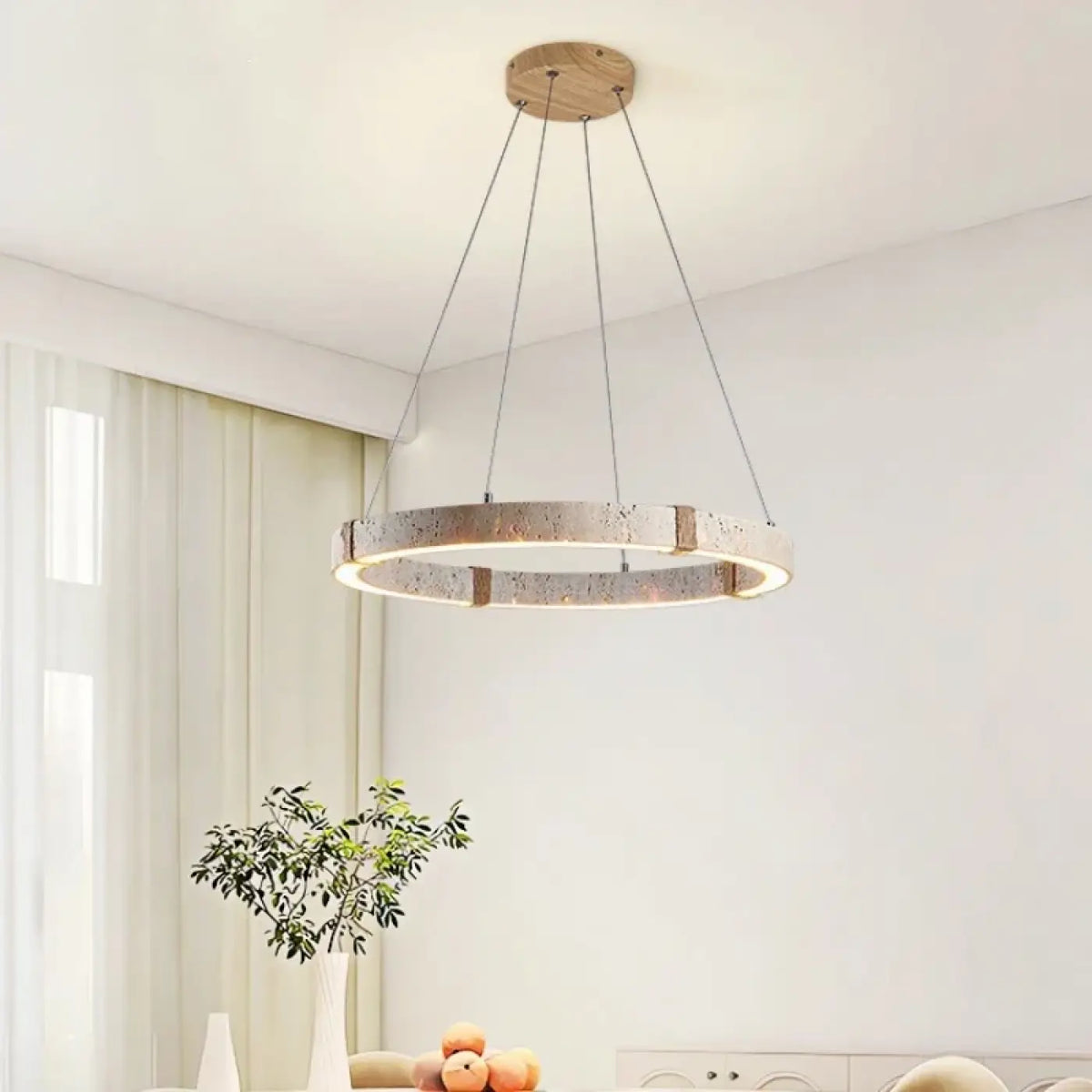 Suspension Moderne en Bois et Métal – Kemia
