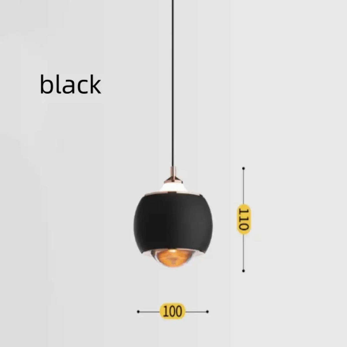 Suspension Boule Métal Noir et Doré – Risane