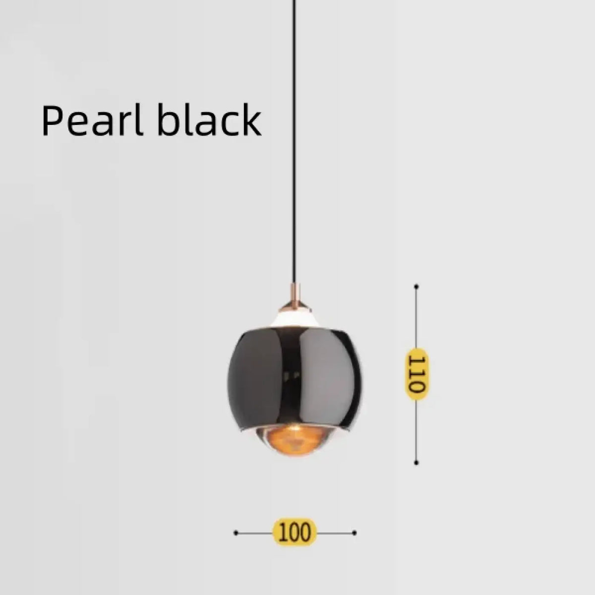 Suspension Boule Métal Noir et Doré – Risane