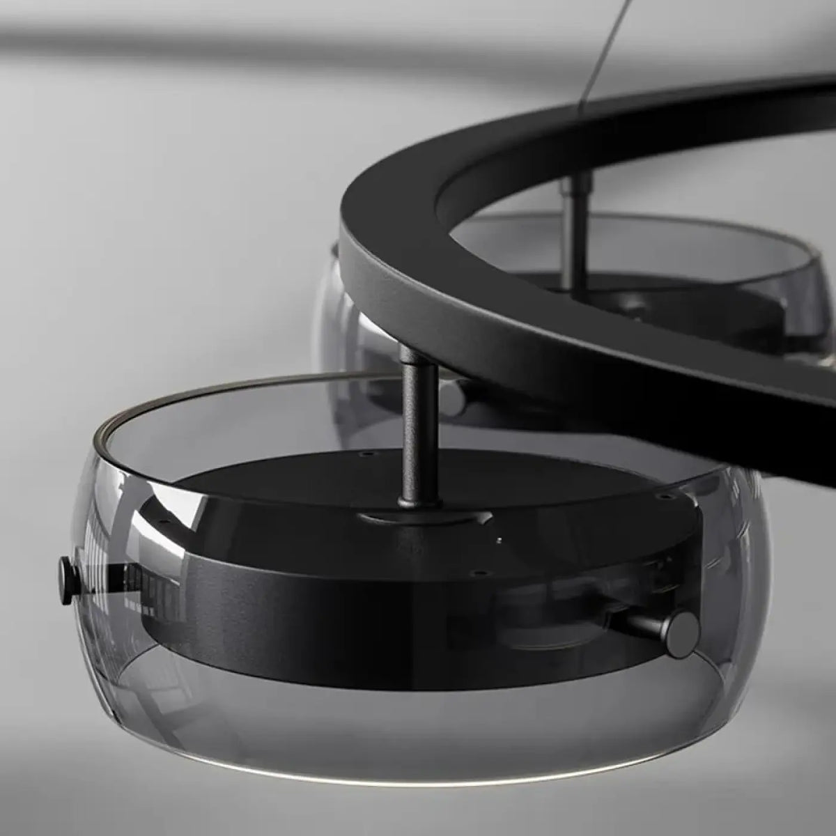 Suspension Anneau Noir à Spots LED – Sadan