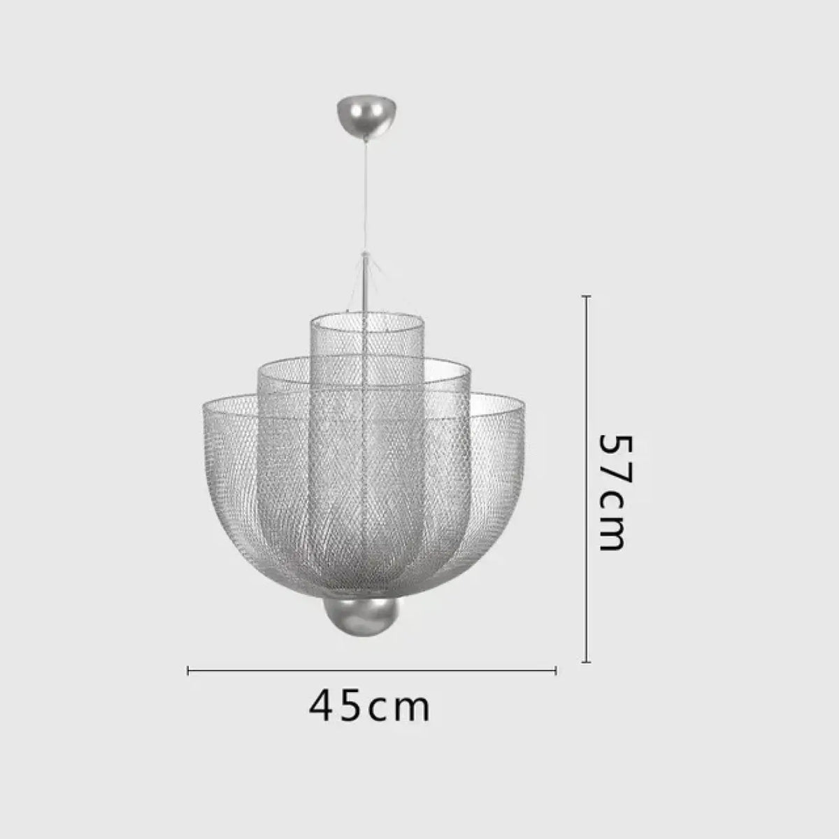 Suspension Sculpturale en Métal Argenté – Zovelle