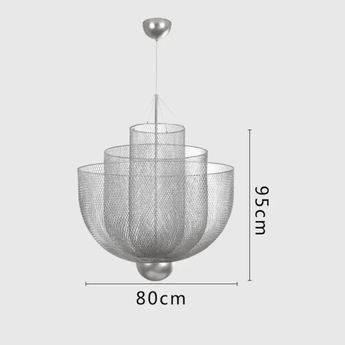 Suspension Sculpturale en Métal Argenté – Zovelle