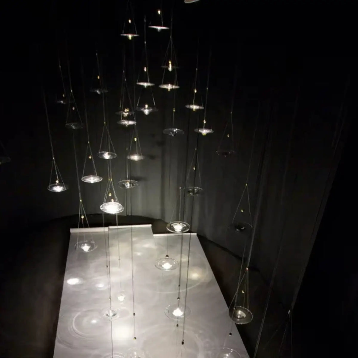 Suspension LED Aluminium et Verre – Trésane