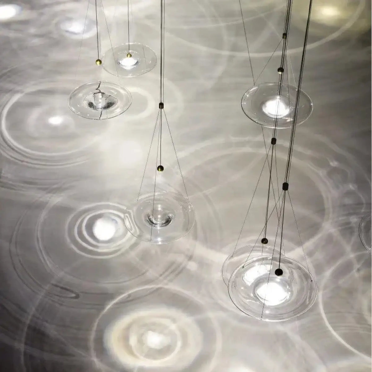 Suspension LED Aluminium et Verre – Trésane
