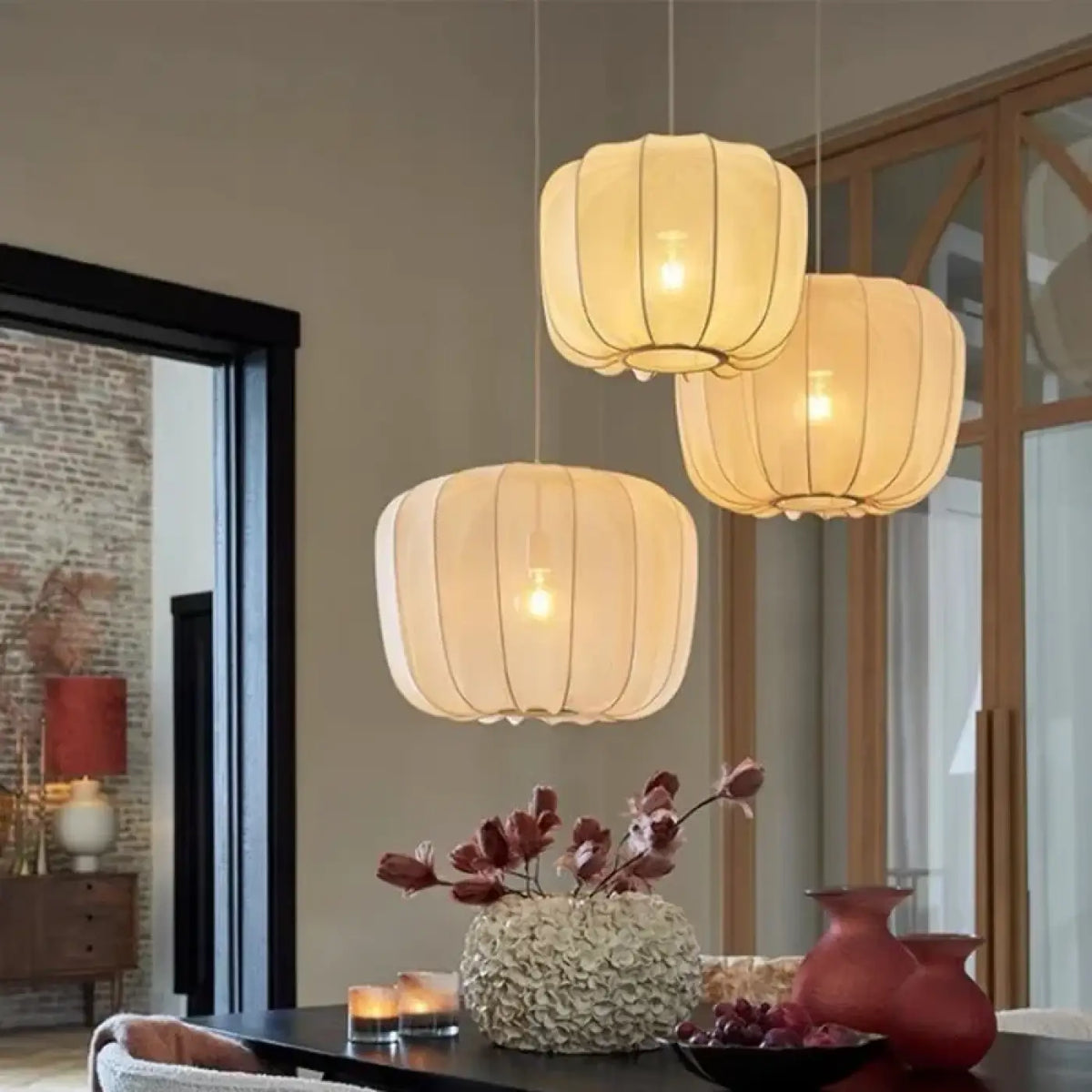 Suspension Moderne en Métal et Tissu – Zison