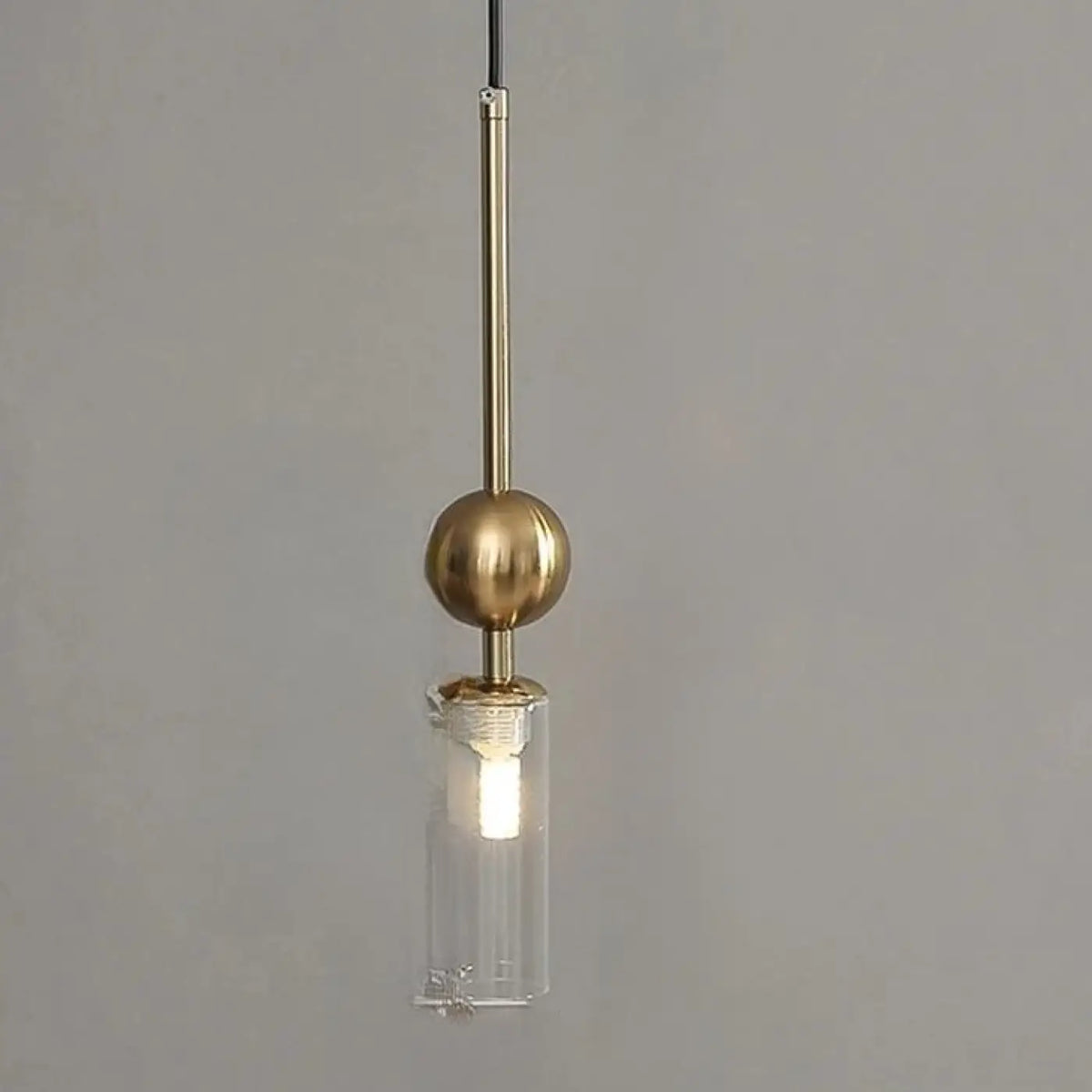 Suspension Tube en Verre et Métal – Zarine