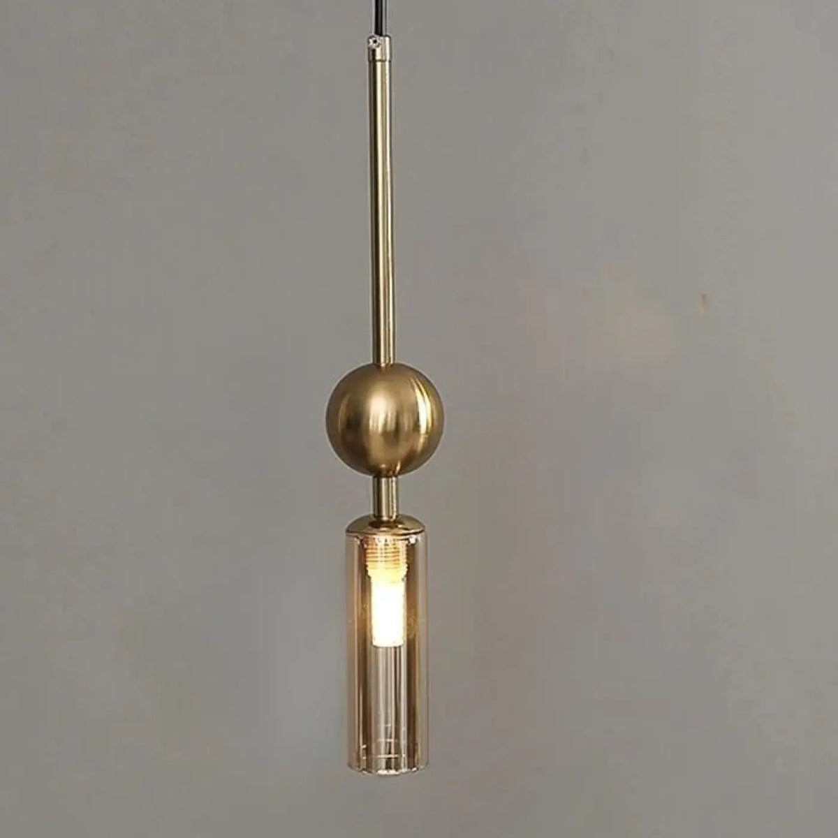 Suspension Tube en Verre et Métal – Zarine