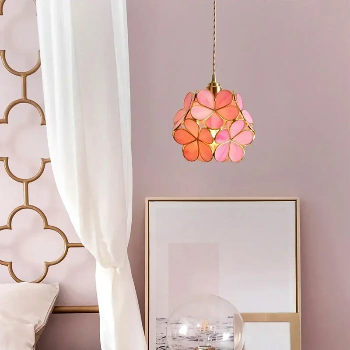 Suspension Fleur en Verre Coloré – Midelle