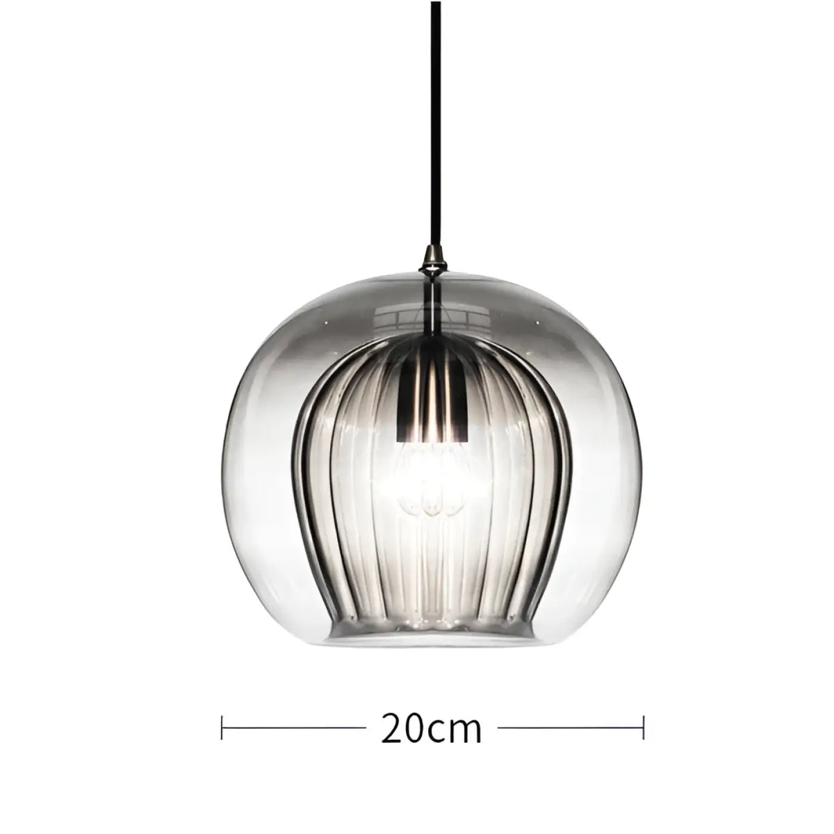 Suspension en Verre et Détail Doré – Lavine