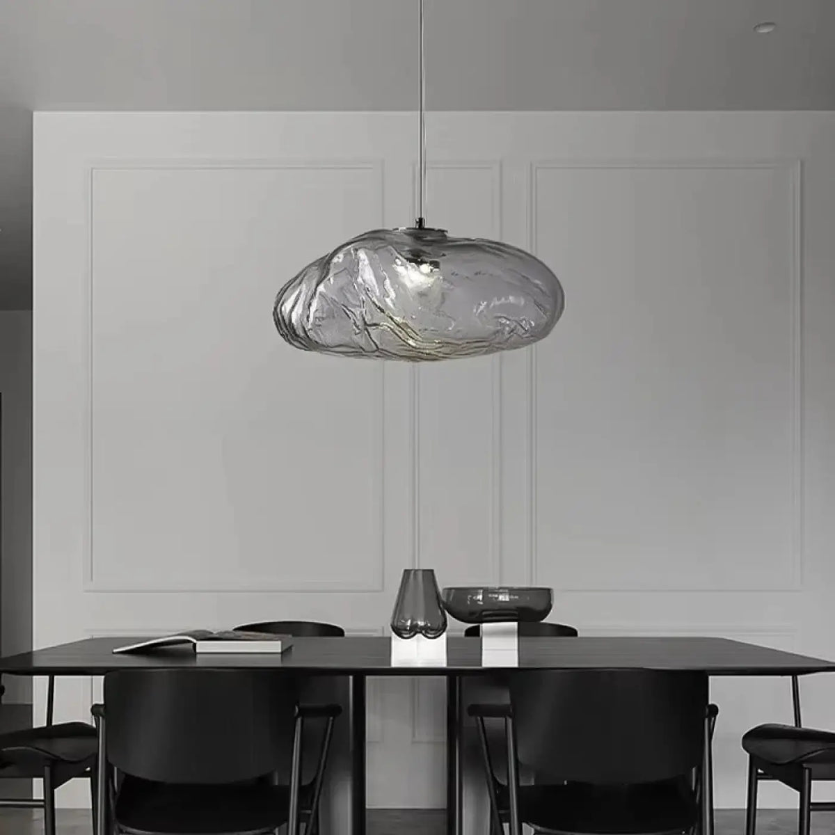 Suspension Galet en Verre Texturé – Livane