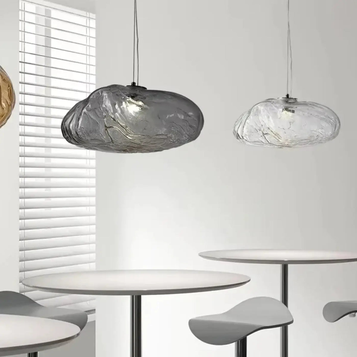 Suspension Galet en Verre Texturé – Livane