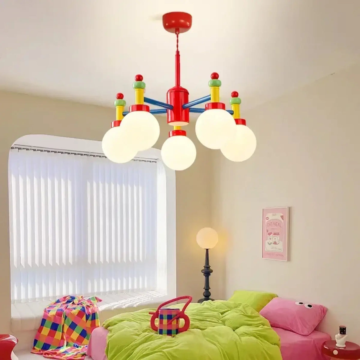 Suspension Enfant Boules de Verre Multicolores – Dovia