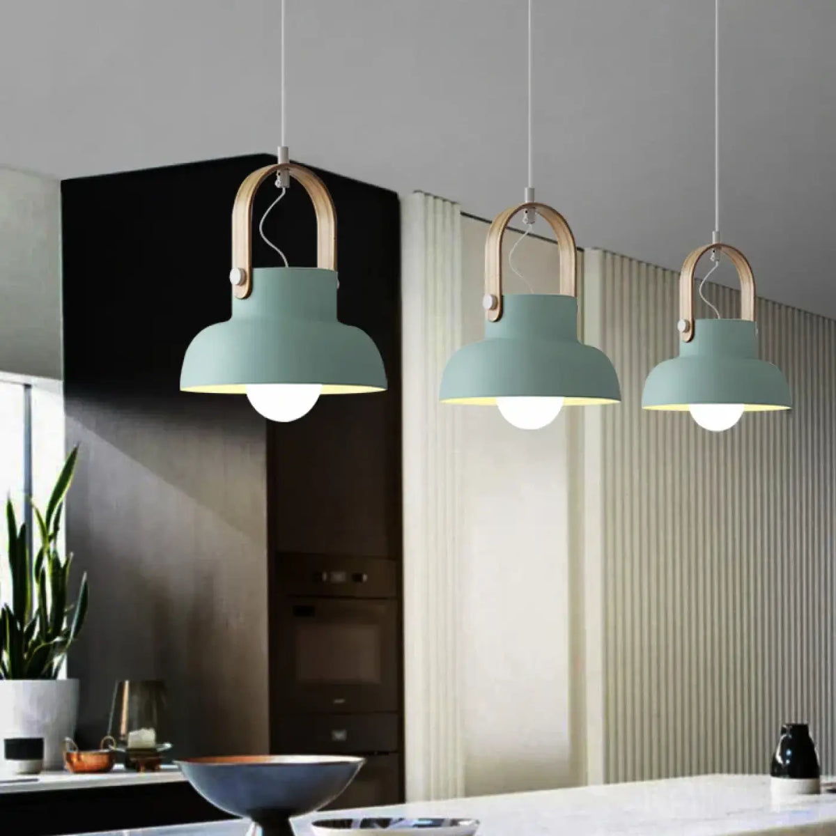 Suspension Nordique Pastel et Bois – Dorane