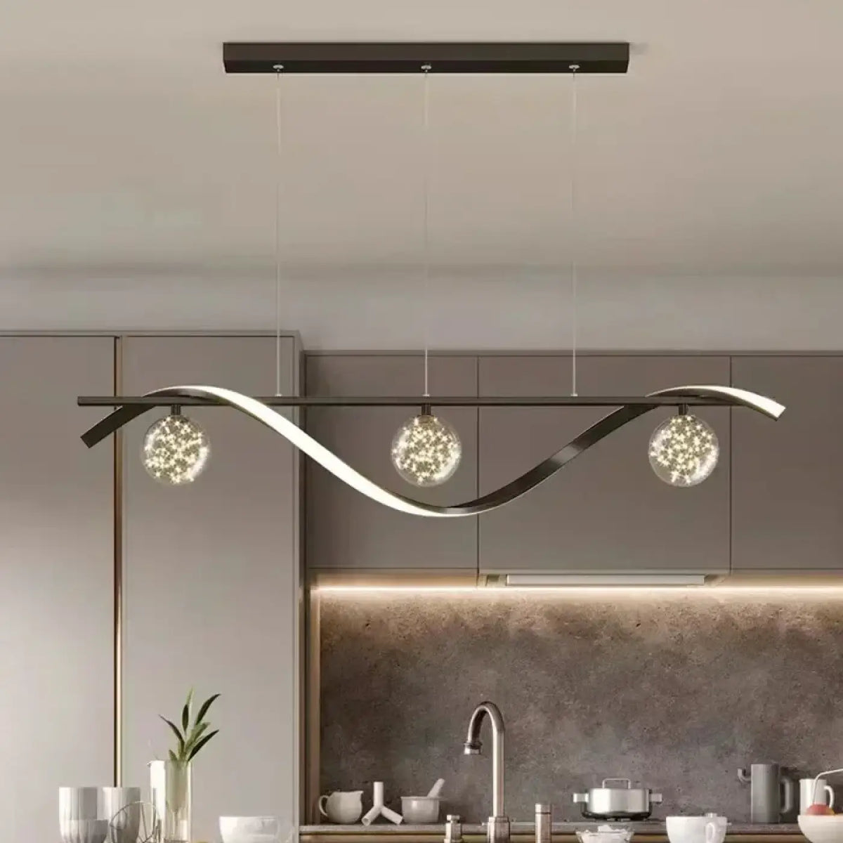 Suspension Ondulée à 3 Boules – Ziris