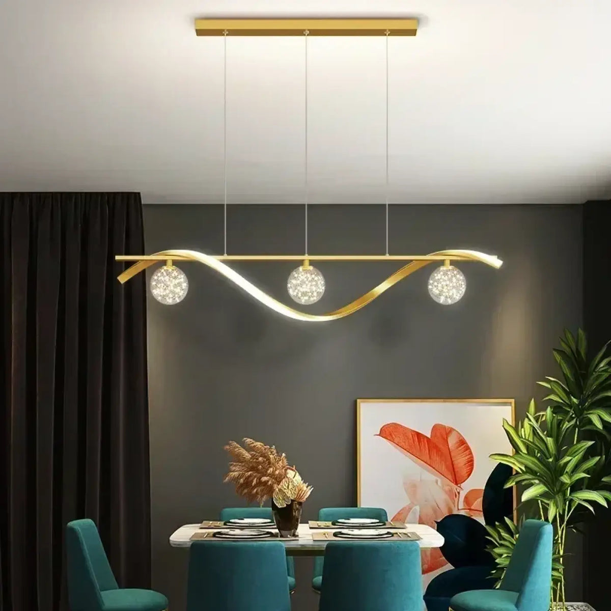 Suspension Ondulée à 3 Boules – Ziris