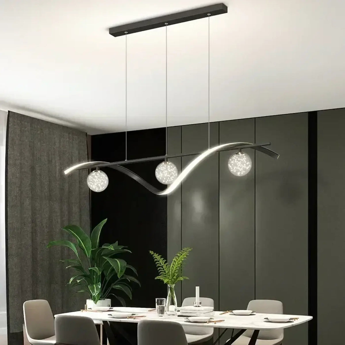Suspension Ondulée à 3 Boules – Ziris