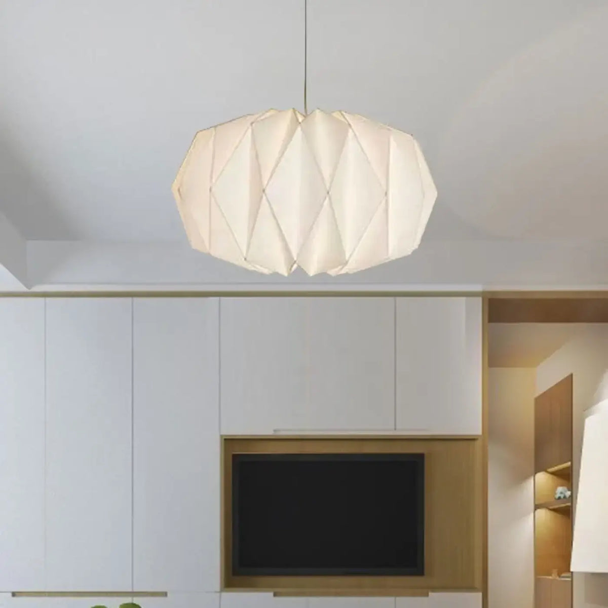 Suspension Origami en Papier Blanc – Foran