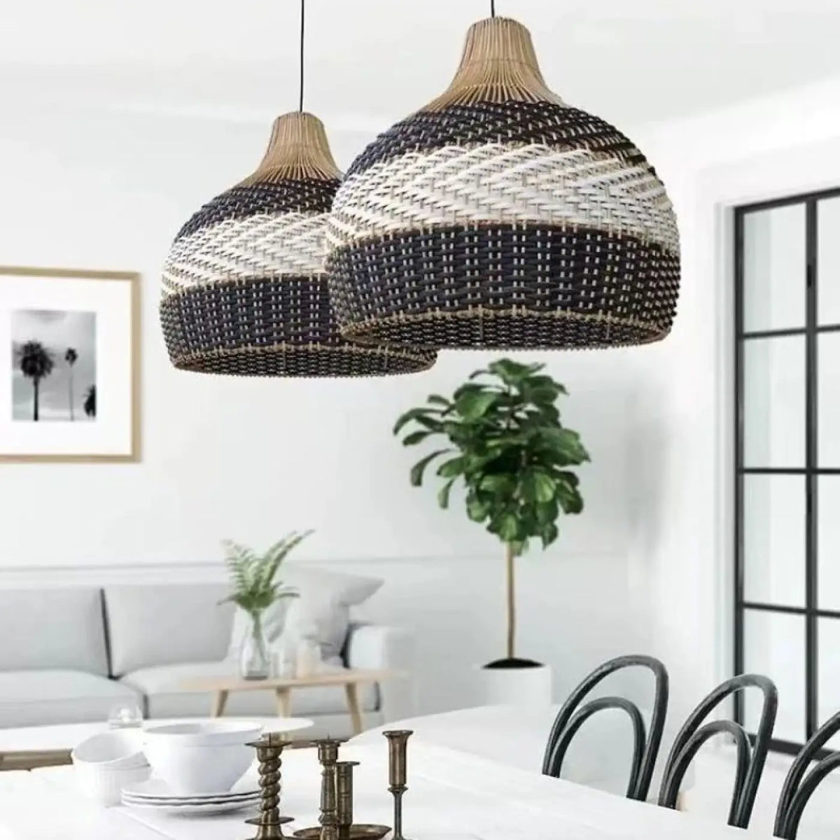 Suspension en Osier Tissé – Fleno