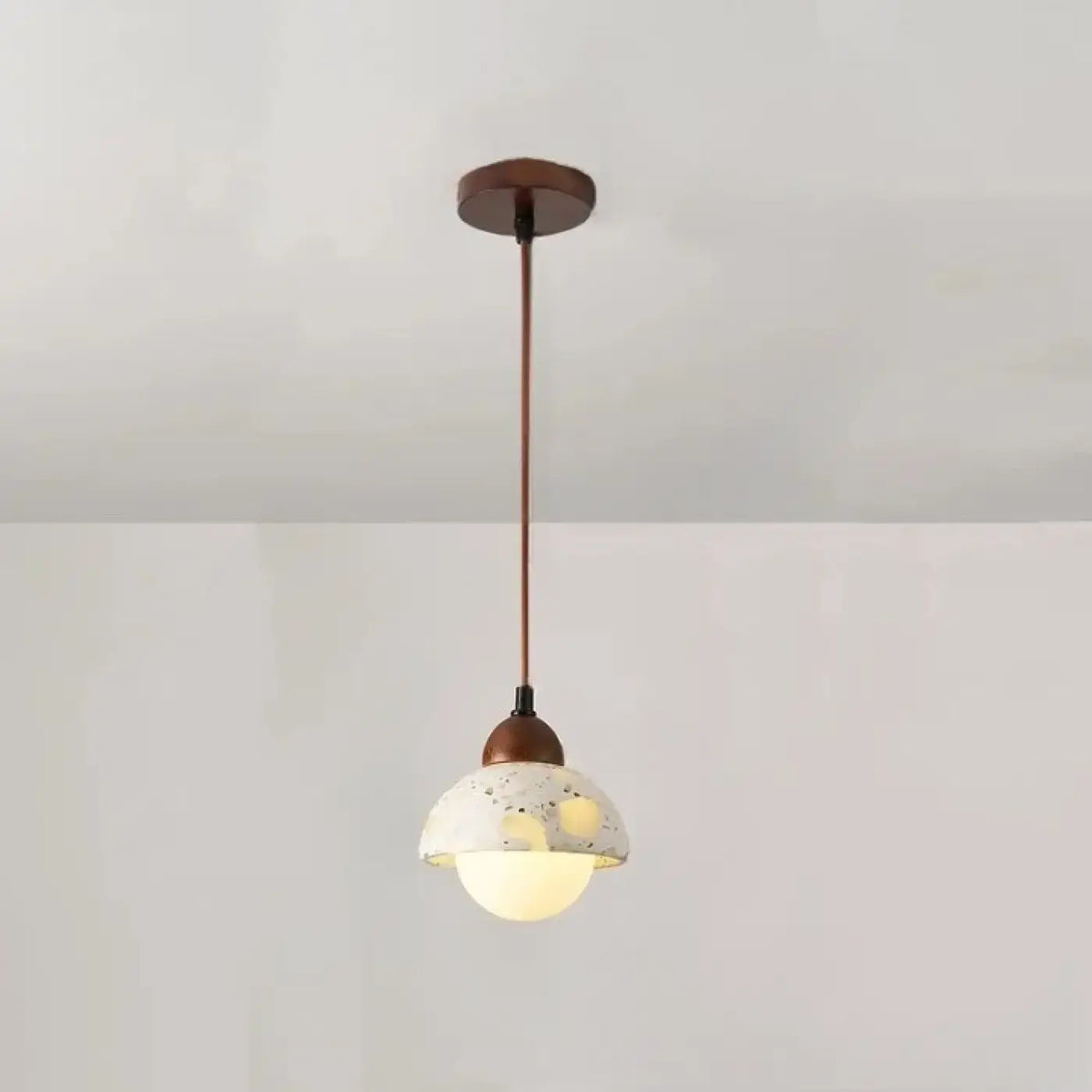 Suspension en Pierre Marbrée et Perles – Zario