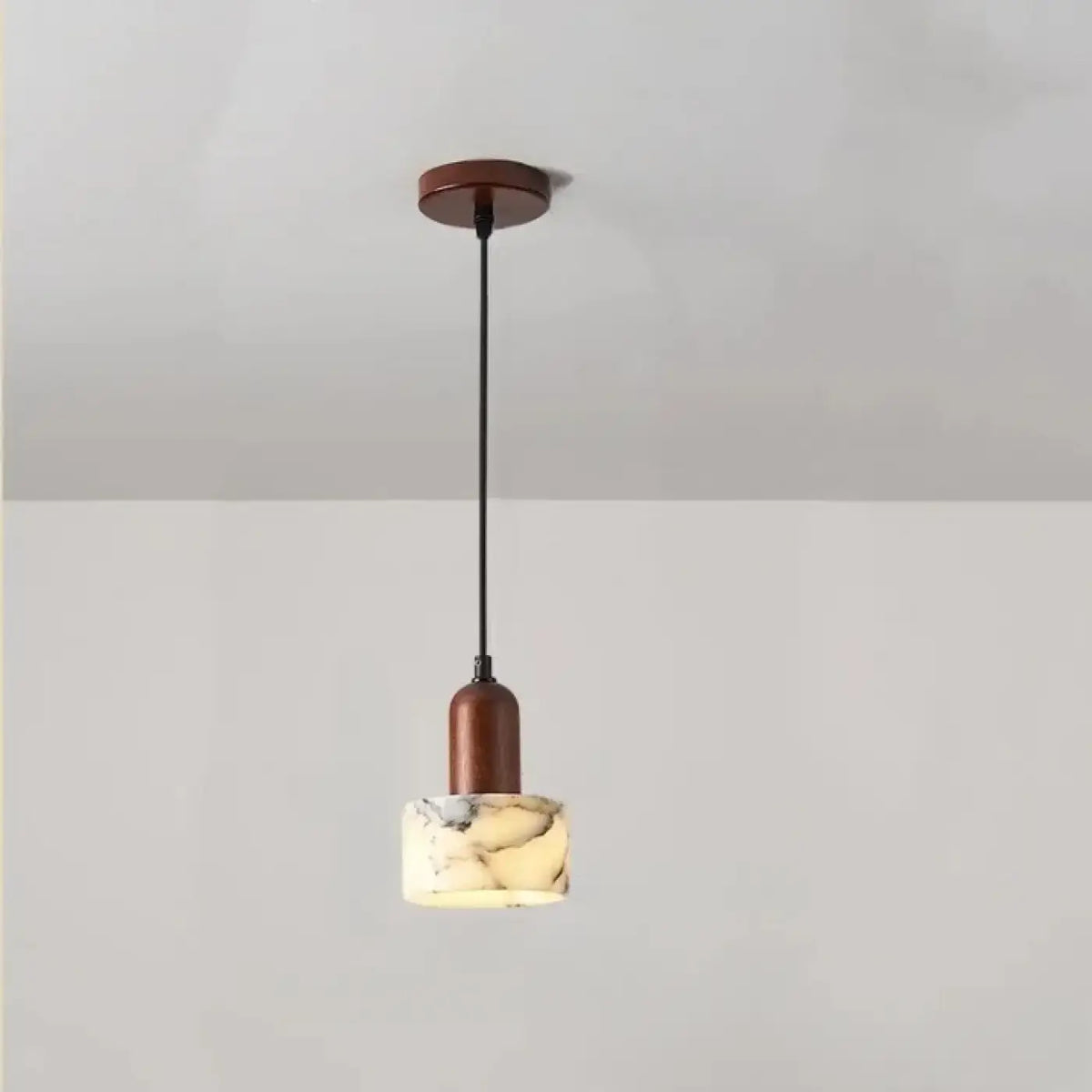 Suspension en Pierre Marbrée et Perles – Zario