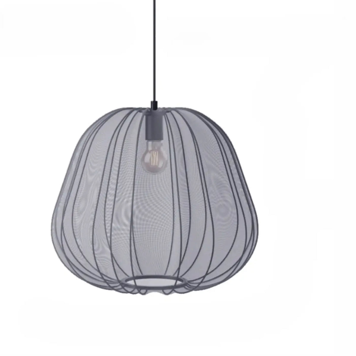 Suspension en Verre Soufflé aux Lignes Douces – Mavan