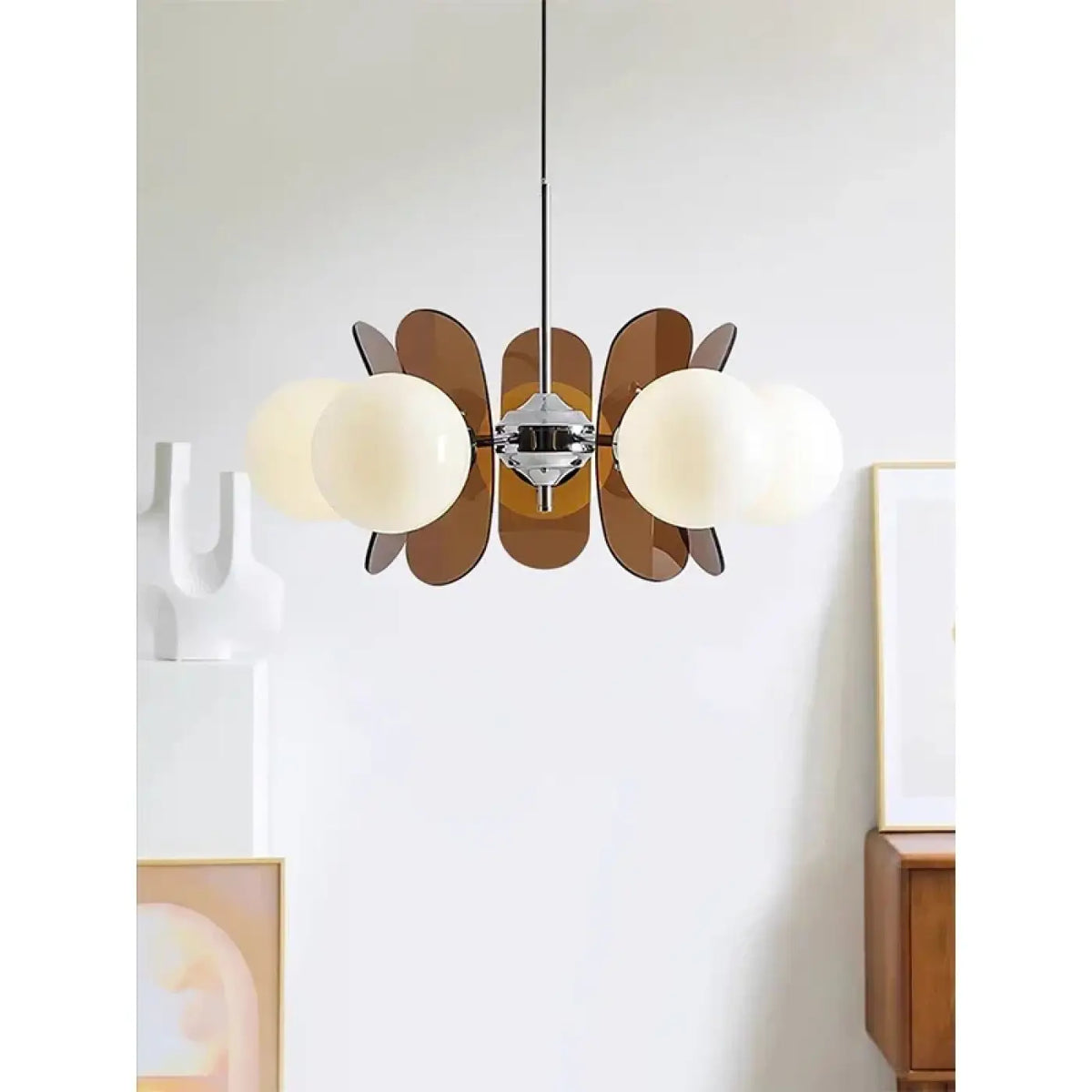 Suspension Rétro Globes et Bras Courbé – Dasane